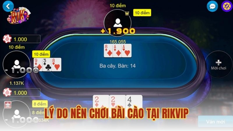 Lý do nên chơi bài Cào tại RIKVIP