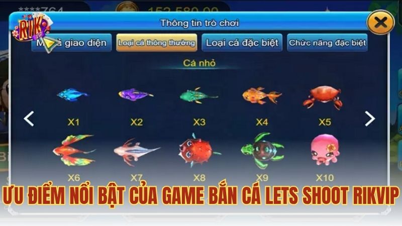 Ưu điểm nổi bật của game bắn cá Lets Shoot RIKVIP